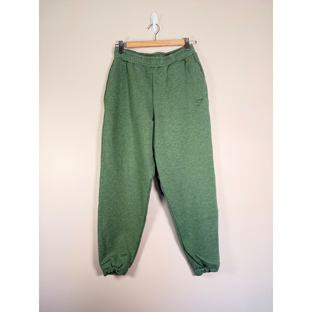 Gymshark Rest Day Sweats Joggers Sage Green Marl High Waisted Sweatpants Small - Picture 2 of 9